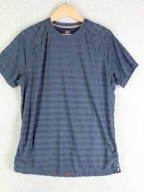 Saxx T Shirt Mens Medium Blue Droptemp Cooling Mesh Crew Short Sleeve